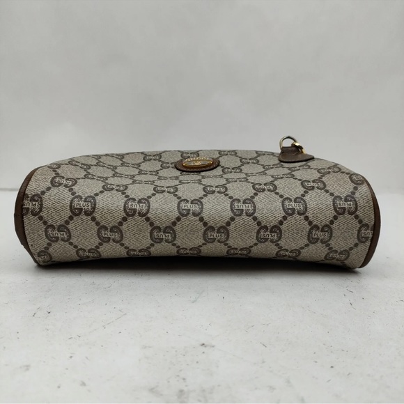 GUCCI PLUS Wristlet or Cosmetic Pouch Bag  Brown PVC. ***VINTAGE*** - Picture 4 of 9